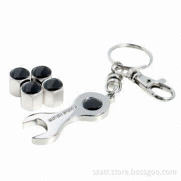 Tire Valve Caps, Made of Steel, Aluminum, Brass or Plastic Materials
